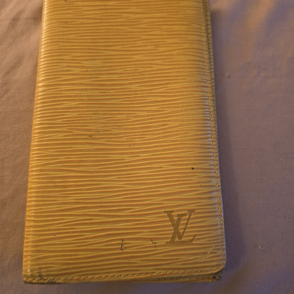 Louis Vuitton Yellow And Purple Epi Wallet